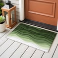 thumbnail image 5 of Abstract Washable Small Entryway Area Rugs 2'x3', Green Gradient Ocean Waves Sandy Beach Low Pile Throw Rug Non-Slip Sturdy Edge Binding Carpet for Front Door Floor Room Entry, 5 of 9