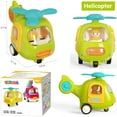 thumbnail image 3 of Yerloa Baby Toys Push Cars for 1 2 3 Year Old, Friction Powered Push Go Inertia Cars Small Helicopter Shape with Music, Sound and Light Construction Vehicles Toys 1st Birthday Gifts for Toddlers 1-3, 3 of 8