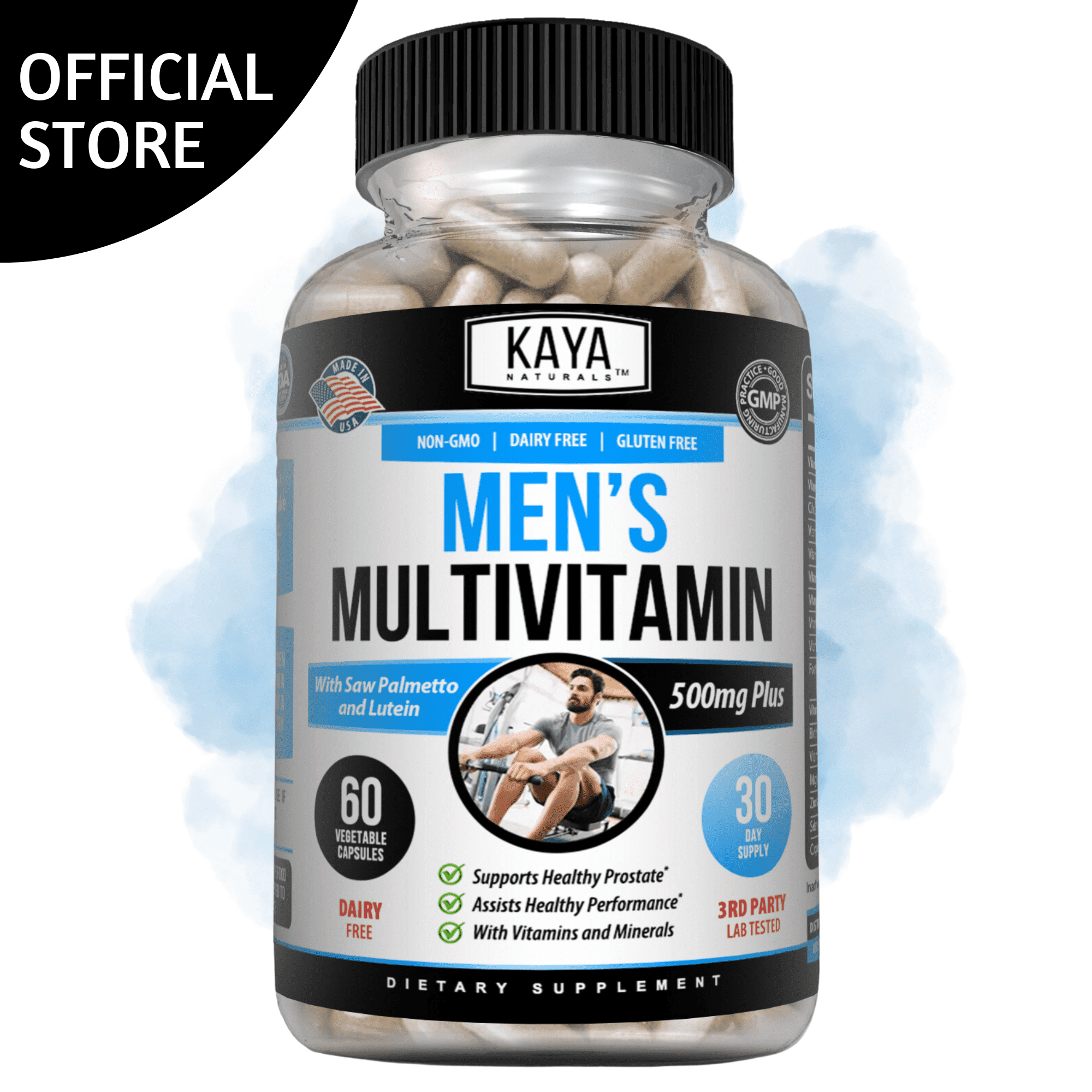 Kaya Naturals Multivitamin for Men - Men's Prostate Multivitamin - Multi Mineral Daily Supplement - Pills for Men - Supports Healthy Prostate - 60 Veggie Capsules