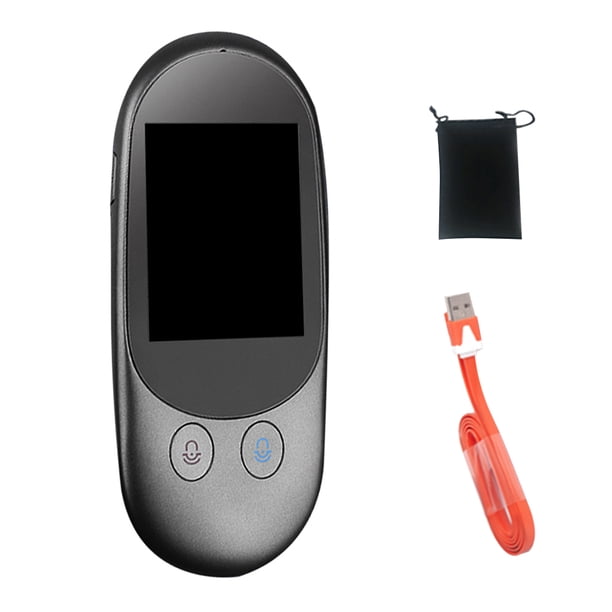 Traductor de voz WiFi USB, máquina de traducción de viaje, 126 idiomas, traductor bidireccional con pantalla LCD, negro