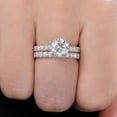thumbnail image 5 of Newshe Jewellery 2ct Moissanite Wedding Ring Set Engagement Rings for Women 925 Sterling Sliver Round Cut Size 9, 5 of 9