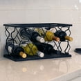 thumbnail image 5 of Sunnydaze Modern Metal Freestanding Folding 8-Bottle Small Countertop Wine Rack, 5 of 7