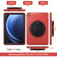 thumbnail image 2 of Allytechgroup Galaxy Tab A9+ Case SM-X210 X215 X216 11 Inch, Rotating Stand Heavy Duty Shockpoof Kids Friendly Drop Proof TPU PC Back Case Cover for Samsung Galaxy Tab A9 Plus 11",Red, 2 of 11