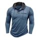 thumbnail image 5 of pstuiky camisas de manga larga para hombre, Suéter informal de color liso para hombre, cárdigan con botones, bolsillo, mangas largas y capucha tops de invierno para hombre l, 5 of 7