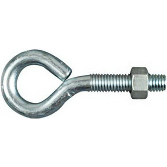 National Hardware 1/2 In. x 4 In. Zinc Eye Bolt with Hex Nut N221-309 Pack of 10