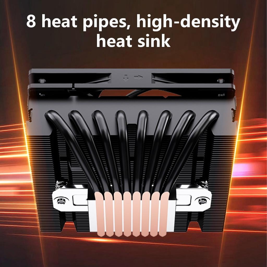 Necvior CPU Coolers with 8 Heatpipes TDP 200W with UT12015 FDB Fan for Superior Cooling