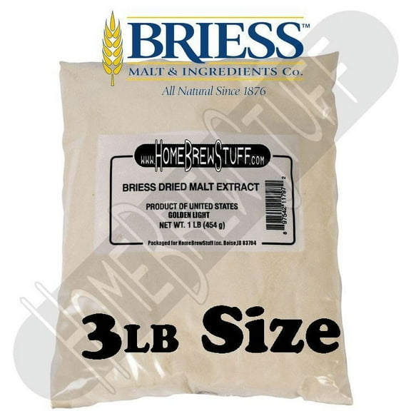 Homebrewstuff 3lbs Briess Golden Light Dry Malt Extract DME Homebrew Home Brewing Beer Making