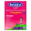 Childrens Benadryl Allergy Chewables Grape 20 Tablets Each