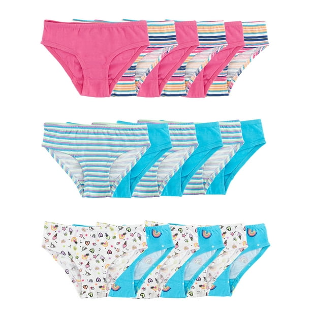 Wonder Nation Wonder Nation Toddler Girls Underwear, 18Pack Hipster