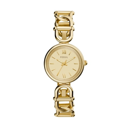 Fossil Women's Carlie Three-Hand, Gold-Tone Stainless Steel Watch