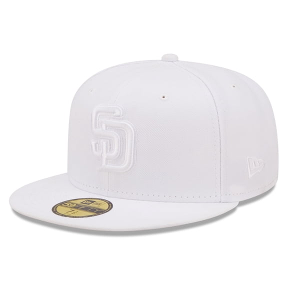 Men's New Era San Diego Padres White on White 59FIFTY Fitted Hat