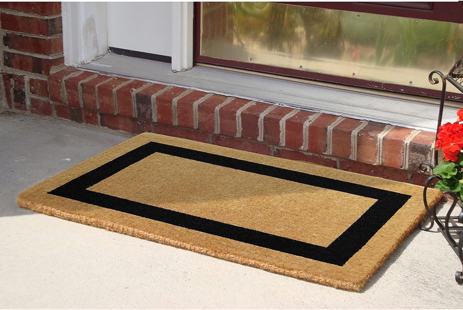 Legendary Doormats Blank Coco Coir Doormat Outdoor Welcome Door Mat with Single Black Picture Frame Border - Black - 30" x 48"