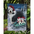 thumbnail image 3 of Old English Sheepdog Christmas Snow Garden Flag, 3 of 3