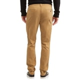 George Men's Slim Fit Chino Pants with Stretch, Mid-Rise, 5 Pockets ...