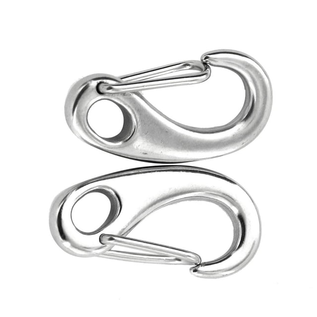 2x Mosquetón Mosquetones Montañismo Escalada De Huevo Hebilla de material acero Inoxidable De 5 Cm