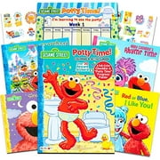 Sesame Street Elmo Potty Training Book Super Set For Toddlers Includes Progress Chart, Poster, Reward Stickers And Bonus Sesame Storybooks (Abc, Colors, Rhymes, Bedtime)