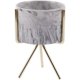 thumbnail image 1 of Jarrón de mármol de estilo minimalista nórdico para el hogar Maceta de hierro forjado para mesa con suculentas de cerámica dorada y blanca S, 1 of 5