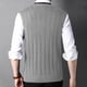 thumbnail image 5 of Camisas para Hombre Casual sin Mangas de Punto Chaleco Cuello en V Capa Superior para Otoño Invierno Al Aire Libre Casual Uso Diario, 5 of 7