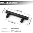 thumbnail image 2 of 25 Pack Black Stainless Steel Kitchen Cabinet Door Handles T Bar Drawer Pulls Knobs Diameter 1/2 inch Hole Centers 2.5inch-4inch Length, 2 of 3