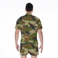 thumbnail image 2 of Military Green Camouflage Short Sleeve Men'S Rompers Casual Summer Jumpsuits Outfit, 2 of 4