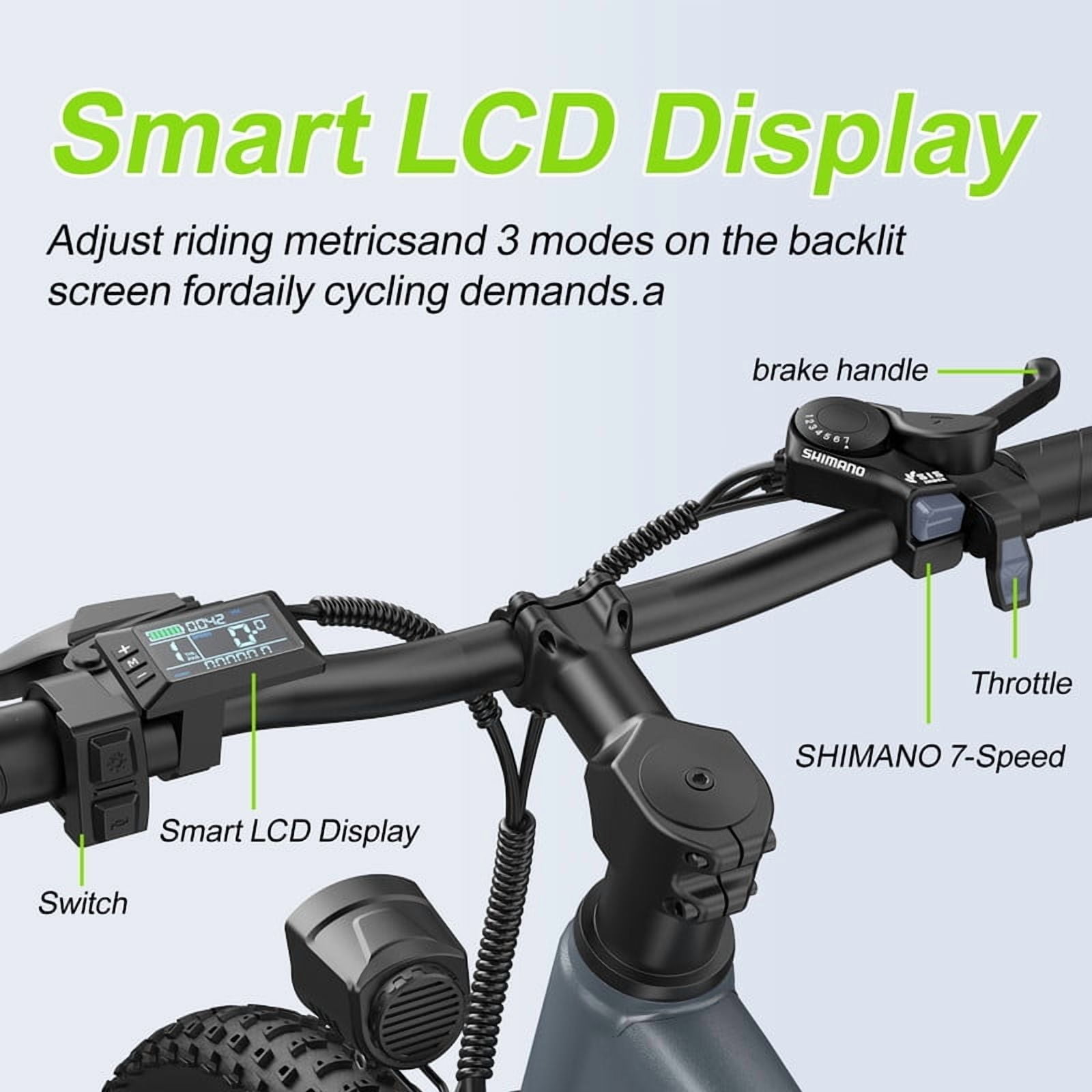 26" Electric Bike for Adults, 749W Motor, 22MPH, 40 Miles Range, 7-Speed Commuter City E-Bike