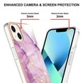 thumbnail image 4 of SaniMore for iPhone 15 Plus 6.7" 2023 Case with Wireless Charging Shockproof TPU Backplane Glitter Marble Pattern Fashion Design Anti-drop Anti-fingerprint Skin-feel Cover, Lightpurple, 4 of 5