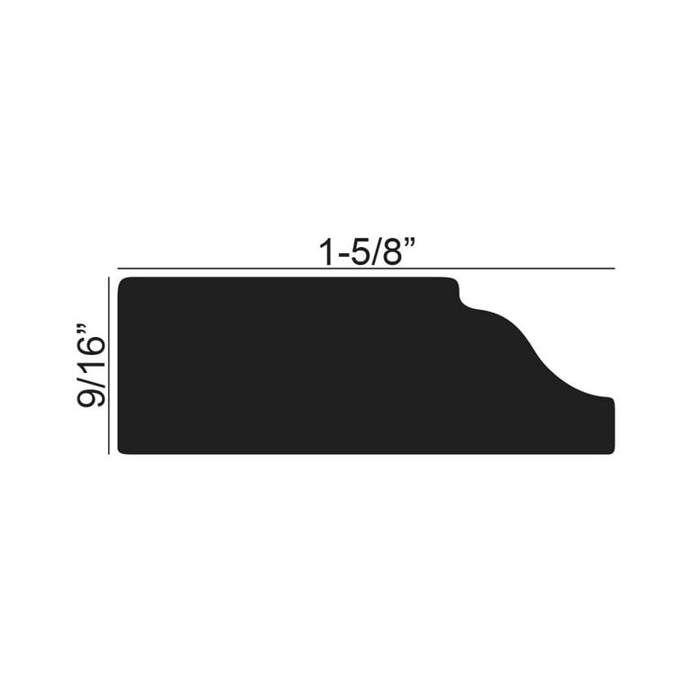 IP 9/16 x 2-1/4 x 8' Prefinished White Polystyrene Crown Moulding 54 IP 9/16 x 2-1/4 x 8' Prefinished White Polystyrene Crown Moulding 54