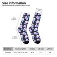 thumbnail image 2 of Sigee crystal flower Skull for Contrast Design Soft Moisture-Wicking Socks Crew Casual Athletic Stretchy Loose Middle Tube Socks, 2 of 6