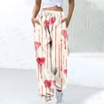 thumbnail image 6 of QATAINLAV Women's Casual Elastic Bottom Sweatpants Valentine's Day Heart Print Joggers Pant Loose Drawstring High Waisted Yoga Pants with Pockets Multicolor XL, 6 of 6