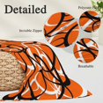 thumbnail image 6 of Orange Geometric Standard Size Pillow Cover,Pillowcase Protectors with Zipper,Breathable Decorative Throw Pillow Case Cover,Black White Striped Abstract Lines Art Pillow Shams for Couch 20x26Inch, 6 of 8