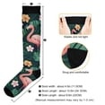 thumbnail image 3 of FORMRS Womens Knee High Socks Casual Long Thick Travel Daily Wear, 2 Pairs, Flamingo Leaves Pattern, 3 of 6