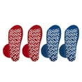thumbnail image 3 of Nobles XXXL Extra Wide Bariatric Non Skid Slipper Socks for Swollen Feet and Edema -XXXL Extra Wide (4 Pairs 2 Blue 2 Red), 3 of 6
