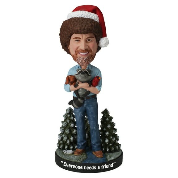 Bob Ross and Friends Holiday Bobblehead – Royal Bobbles 8” Collectible