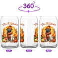 thumbnail image 2 of Happy Thanksgiving Pug Give Thanks Fall Beanie Scarf Welcome 16oz Glass Cup Mug Dog Lover Gifts Glass Can - 00020, 2 of 5