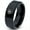 Black Bevel Polish Tungsten, variant on Tungsten Lion Lioness Panthera Leo Band Ring 8mm Men Women Comfort Fit Gray Bevel Edge Brushed Polished