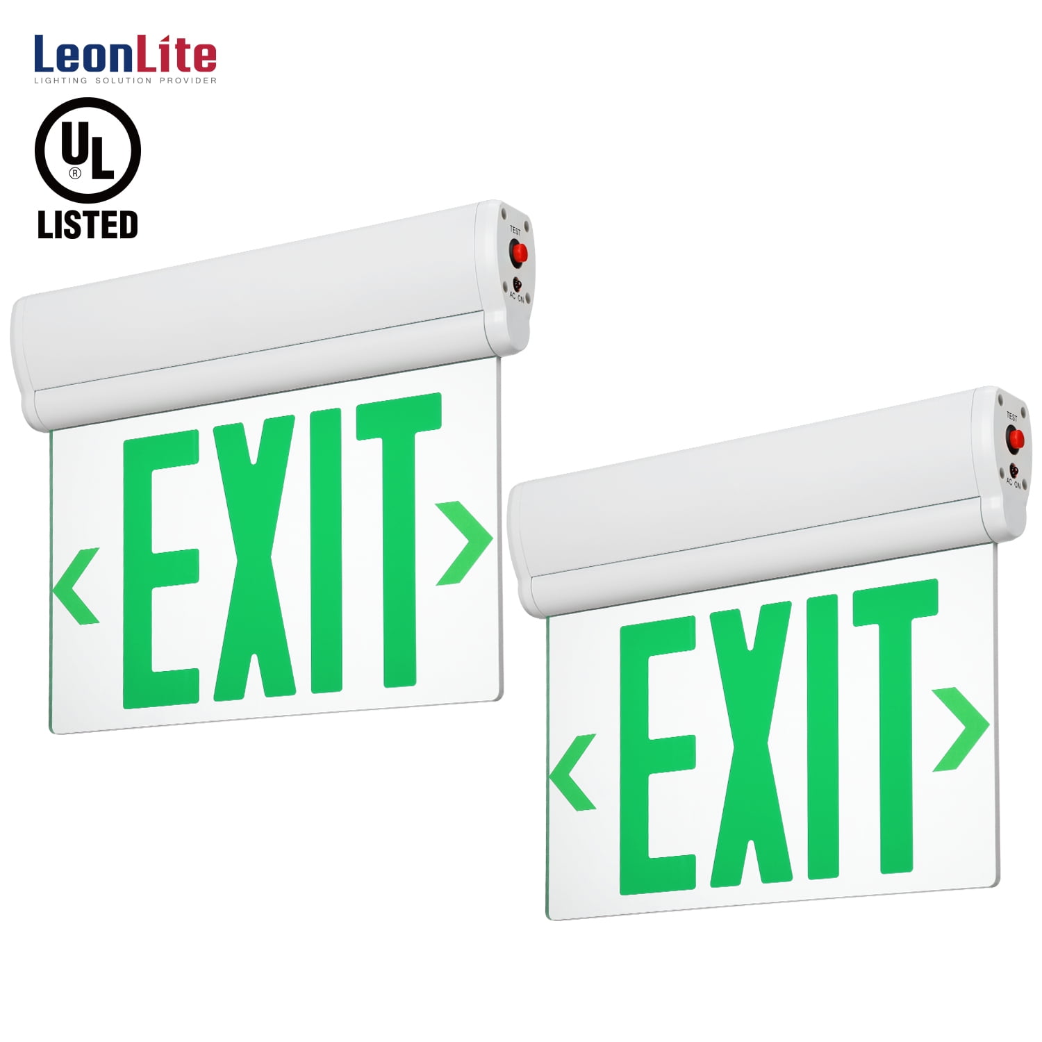 LEONLITE LED Single Face Exit Sign Emergency Light with Rotating Panel