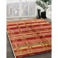 thumbnail image 2 of Ahgly Company Indoor Round Mid-Century Modern Orange Oriental Area Rugs, 3' Round, 2 of 6