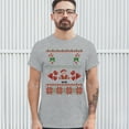 thumbnail image 3 of Tee Hunt Santa Squad T-Shirt Cute Ugly Sweater Merry and Bright Christmas Men's Tee, Gray, XX-Large, 3 of 5