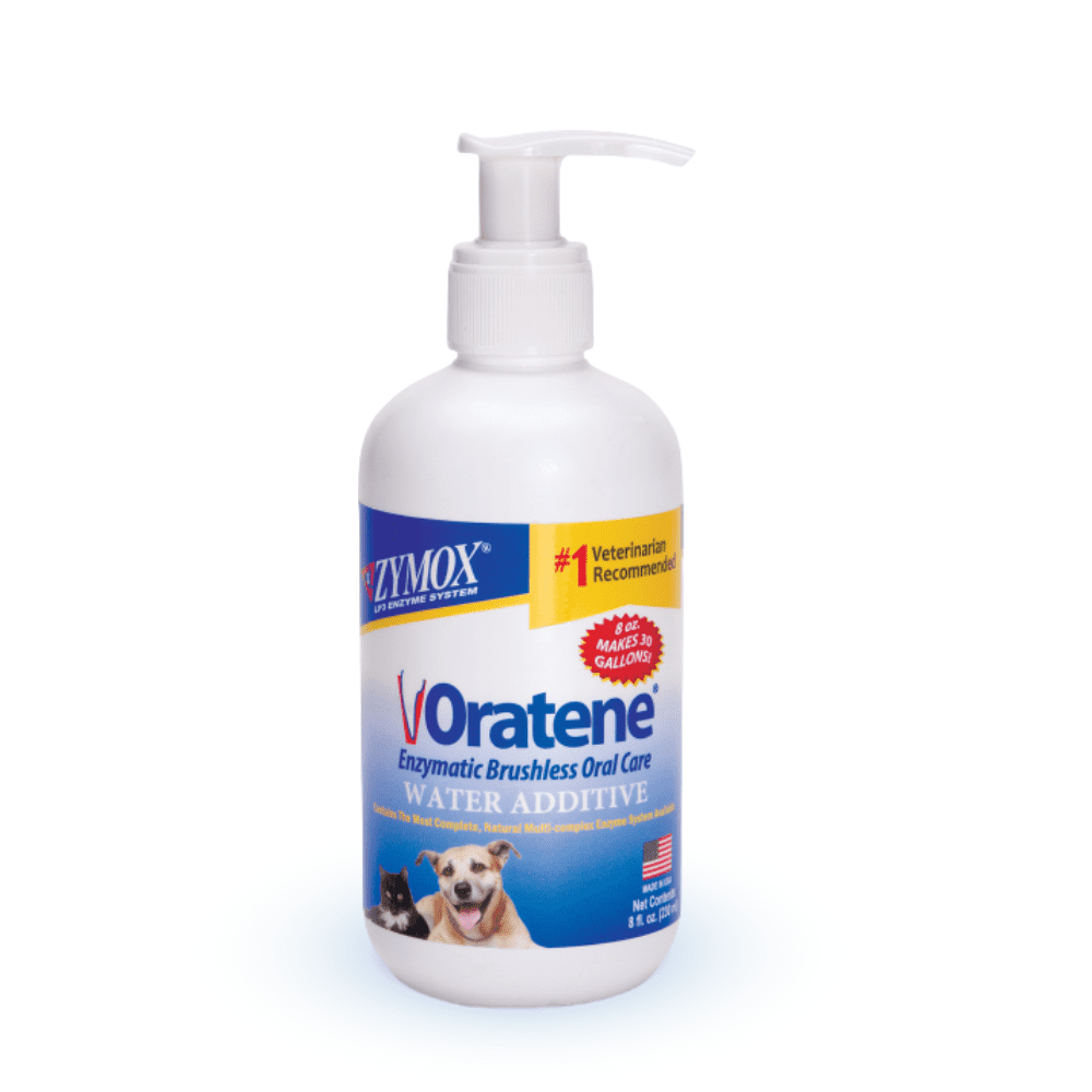 ZYMOX Oratene Enzymatic Brushless Oral Care Water Additive for Dogs and Cats, 8oz