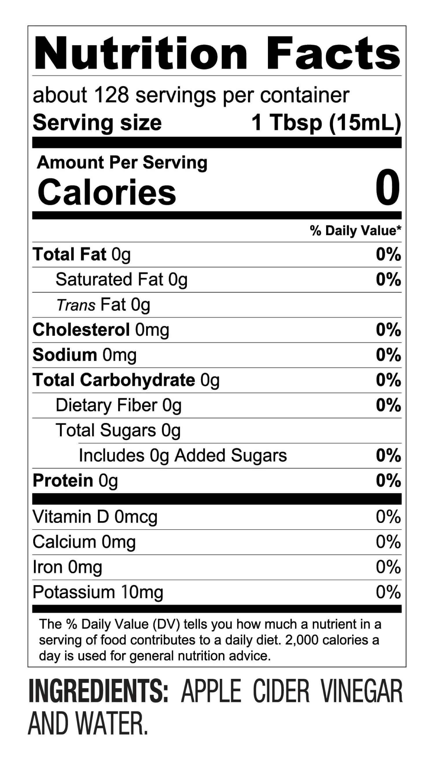 White House All Natural Filtered Apple Cider Vinegar, 64 fl oz