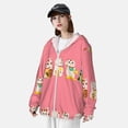 thumbnail image 5 of Goofa Cute Cat Printed Women's UPF 50+ Sun Protection Hoodie Jacket Lightweight Long Sleeve Sun Shirt for Women with Pocket Hiking Outdoor-Large, 5 of 9