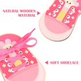 thumbnail image 3 of fastboy Engage In Interactive Play While Learning With Toy Cognitive Toys Wood Educational Toy Teaching Pink Shoe Lace 1Set, 3 of 6