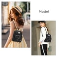 thumbnail image 3 of I IHAYNER Mochila de cuero linda con lazo para niñas Mini mochila para mujer, 3 of 5