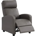 thumbnail image 6 of BestOffice Modern for Living Room Recliner Sofa Reading Chair Winback Single Sofa Theater Seating Lounge with PU Leather Padded Seat Backrest,Grey, 6 of 6