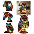 thumbnail image 3 of JHEHF Bird Lamp Stained Glass, Animal Series Art Night Light, Animal Lamps, 3D Cute Led Table Lamps LED Table Lamps with Warm Glow Gifts for Pet Lovers, 3 of 9