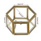 thumbnail image 2 of Joyero de cristal del metal, joyero, joyero, joyero, para la joyería de las mujeres, hexagonal (de oro, pequeño) Hy, 2 of 3