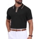thumbnail image 5 of CAMISA POLO DE PUNTO PARA HOMBRE INSPIRE CHIC CON HEMBROS RIBETEADOS Y MANGAS CORTAS, TEXTURIZADA, TALLA XL, NEGRO, 5 of 6