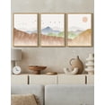 thumbnail image 2 of SHENIFY Landscape Mountain Range Wall Art Set Watercolor Ink Wash Nature Scenry Sunrise Flying Bird Farmhouse Rustic Modern Art Decorative for Living Room Bedroom 11x14in3pcs Natural Framed, 2 of 5