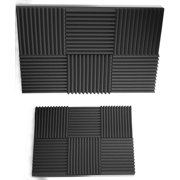 Siless Gray 12 pack 12x12x1 inches Acoustic Panels Acoustic Foam Panels Soundproof Studio foam Sound Dampening noise Sound Deadening foam Sound Panels wedges Sound Proof Sound Insulation Absorbing