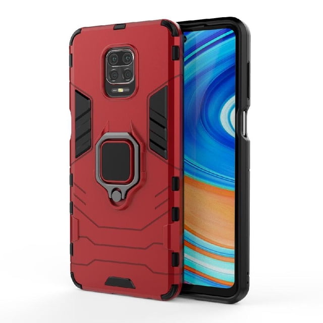 Funda para Xiaomi Redmi Note 9S/Note 9 PRO con Soporte Anillo Giratorio 360° y Protección Resistente a Golpes y Caídas